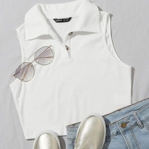 collar neck tank top